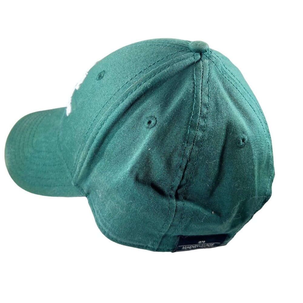 Taylor Made Golf Hat McHenry Illinois 1979 Green Spellout Strapback Baseball Cap - Picture 4 of 8